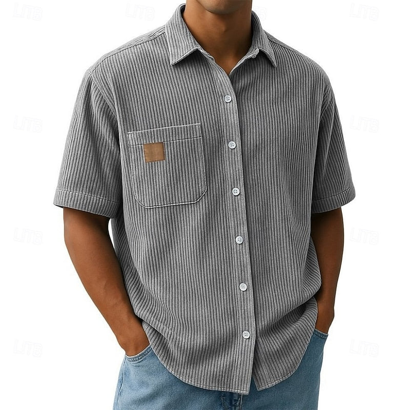 Wyatt | Relaxed Ribbed-Texture Shirt