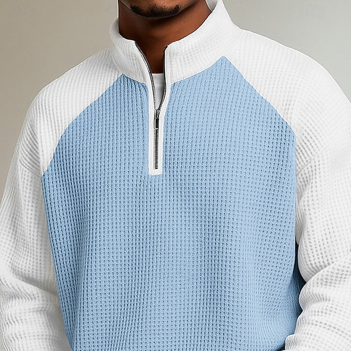 Nathaniel | Textured Quarter-Zip Pullover