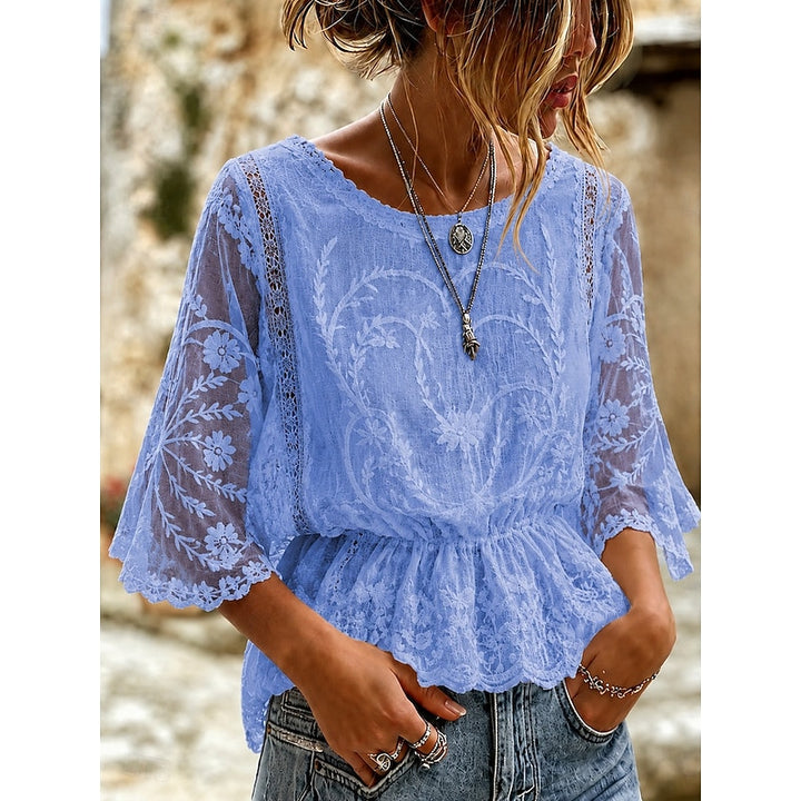 Cosima | Lace Embroidered Blouse