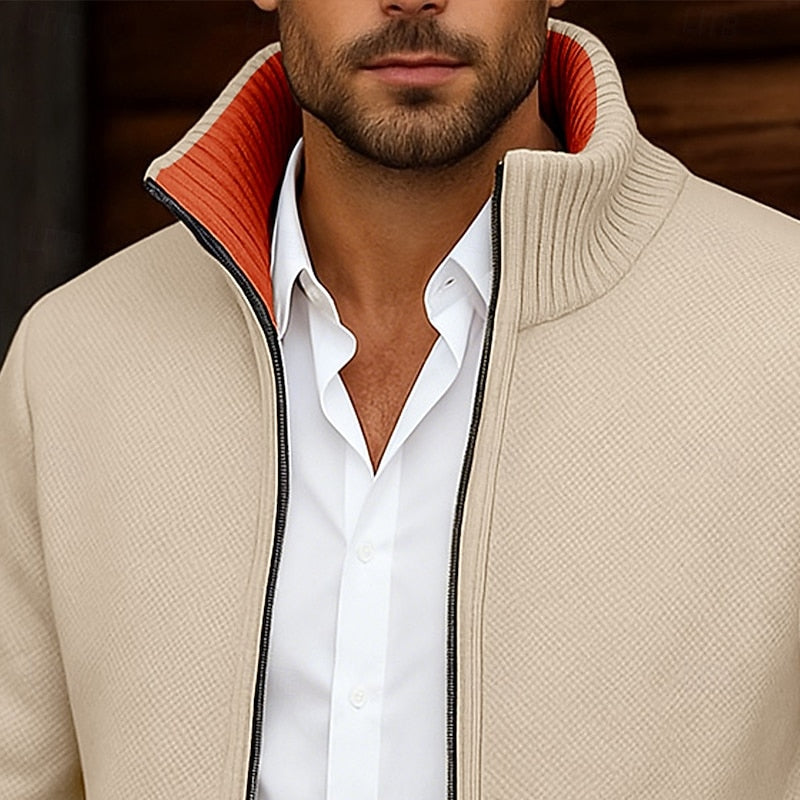 Sawyer | Stand-Collar Zip Cardigan