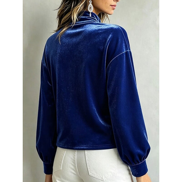 Belinda | Elegant Mock Neck Blouse