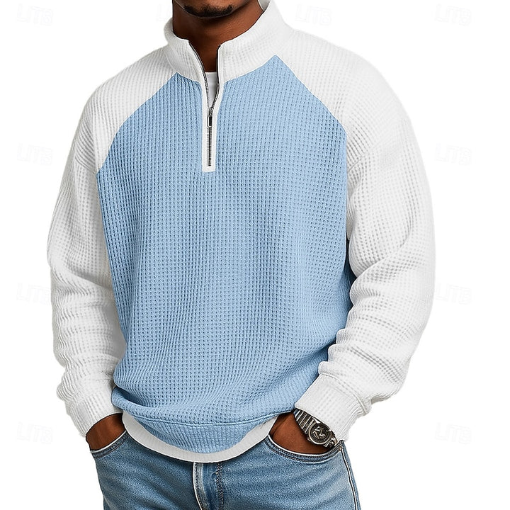 Nathaniel | Textured Quarter-Zip Pullover