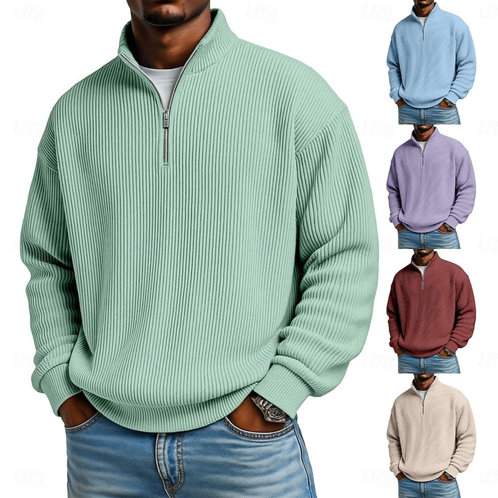 Nash | Ribbed Quarter-Zip Pullover