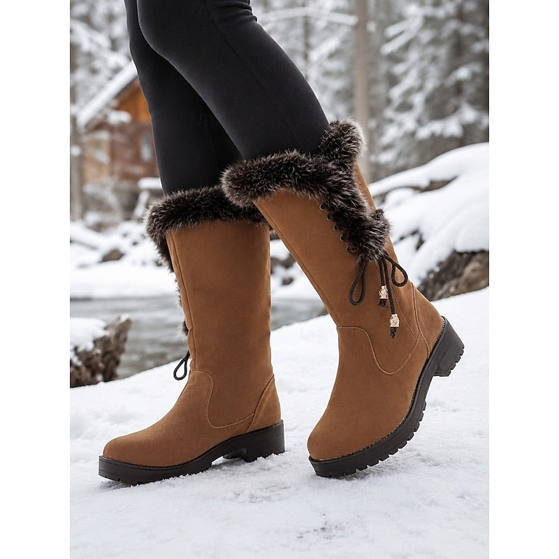 Meredith | Fur-Trimmed Knee-High Winter Boots