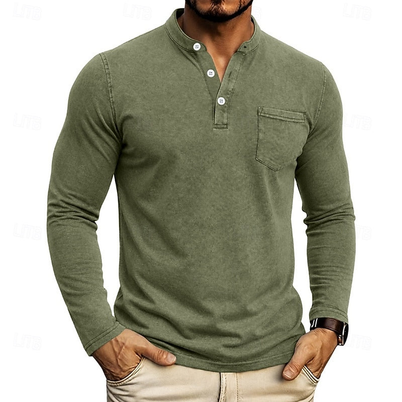 Owen | Classic Henley Long-Sleeve Shirt