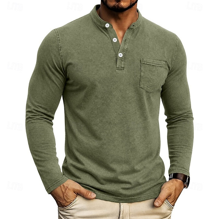 Owen | Classic Henley Long-Sleeve Shirt