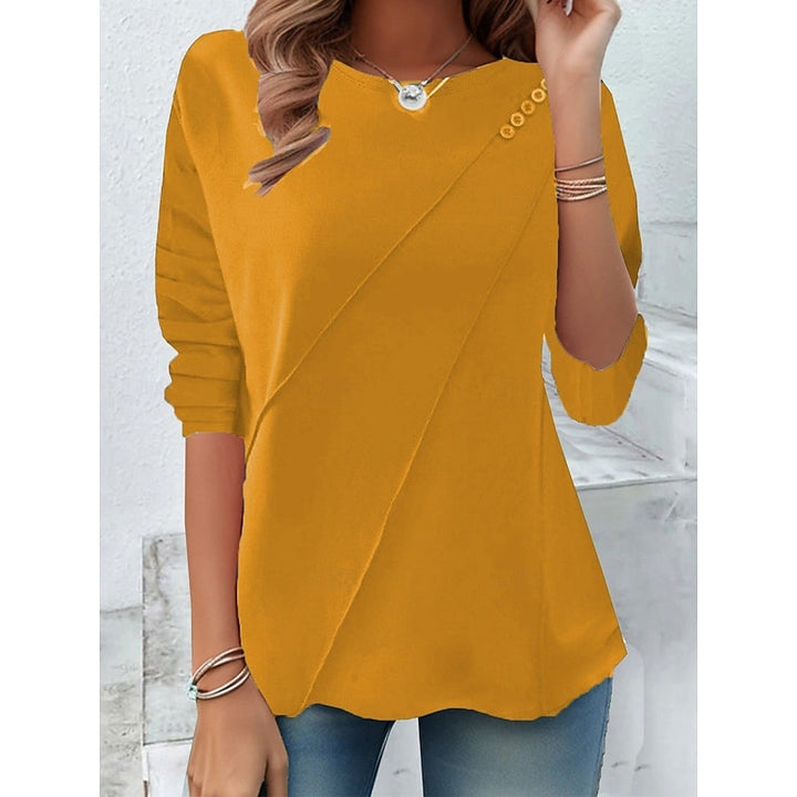 Elise | Draped Button-Detail Top