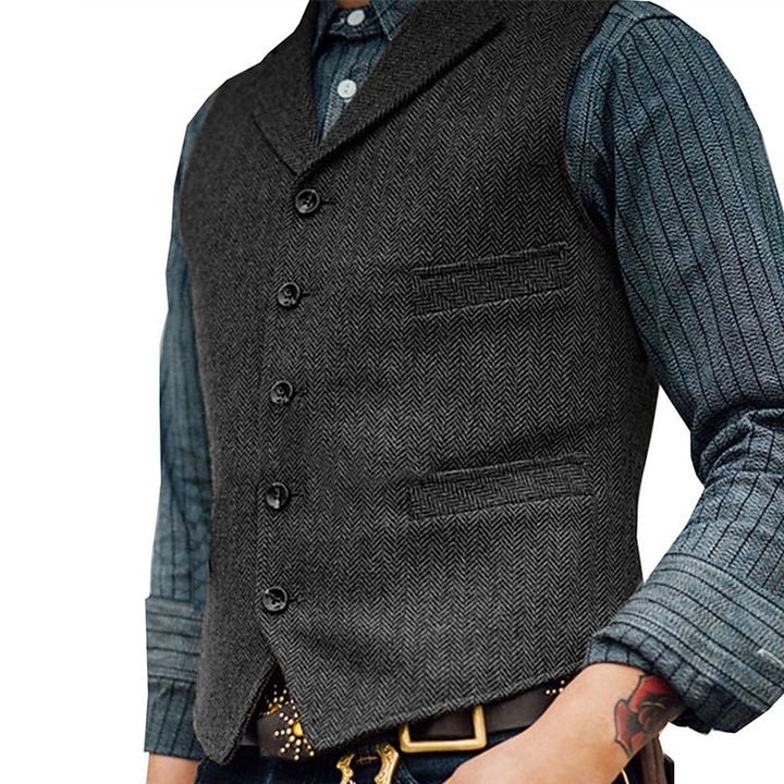 Alden | Tailored Herringbone Waistcoat