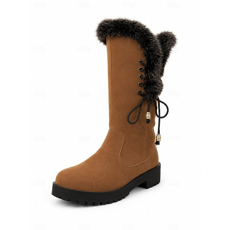 Meredith | Fur-Trimmed Knee-High Winter Boots