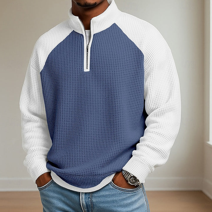 Nathaniel | Textured Quarter-Zip Pullover