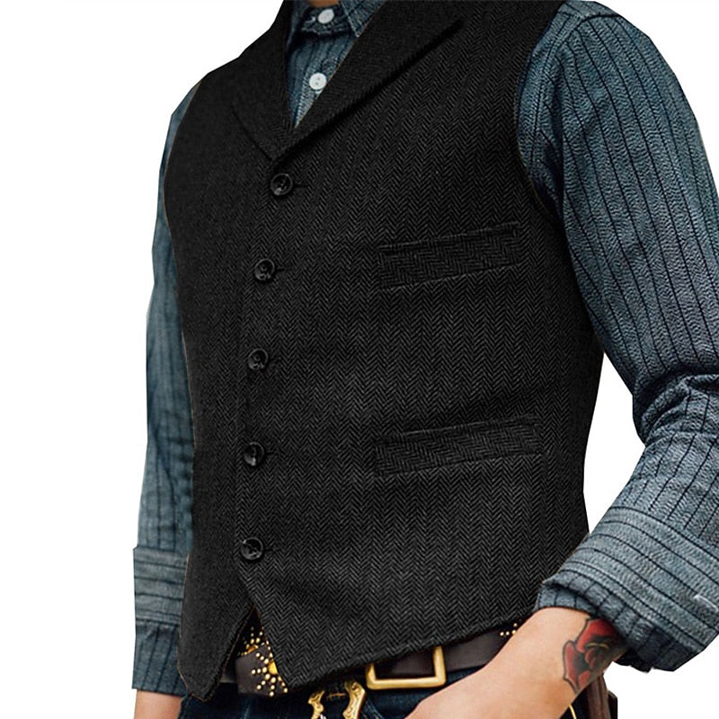 Alden | Tailored Herringbone Waistcoat