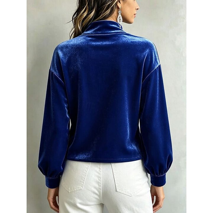 Belinda | Elegant Mock Neck Blouse
