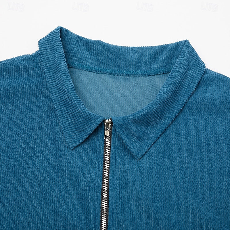 Hamish | Ribbed Zip Jacket