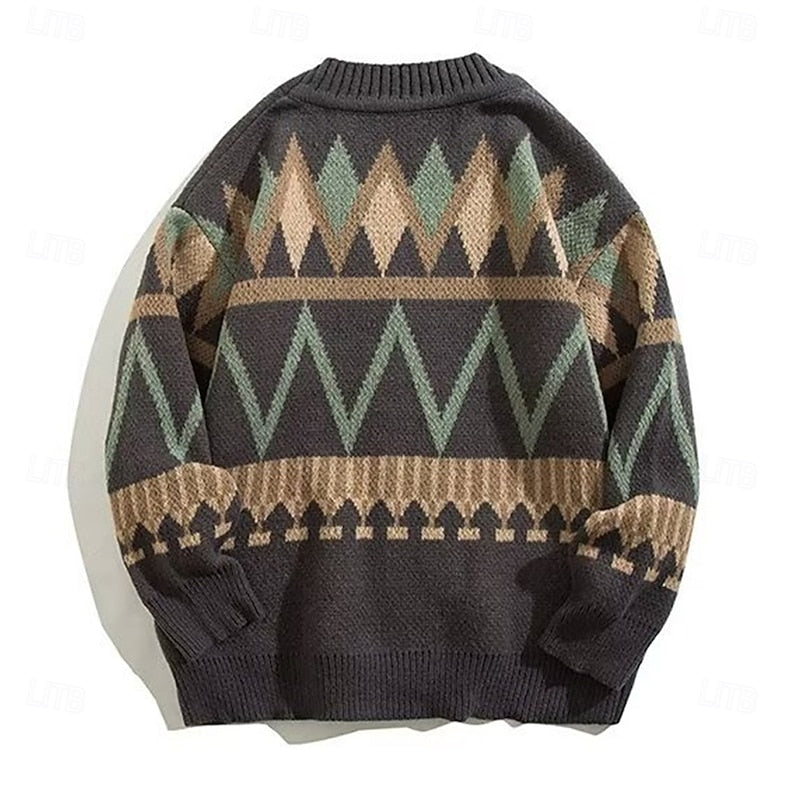 Rufus | Patterned V-Neck Cardigan