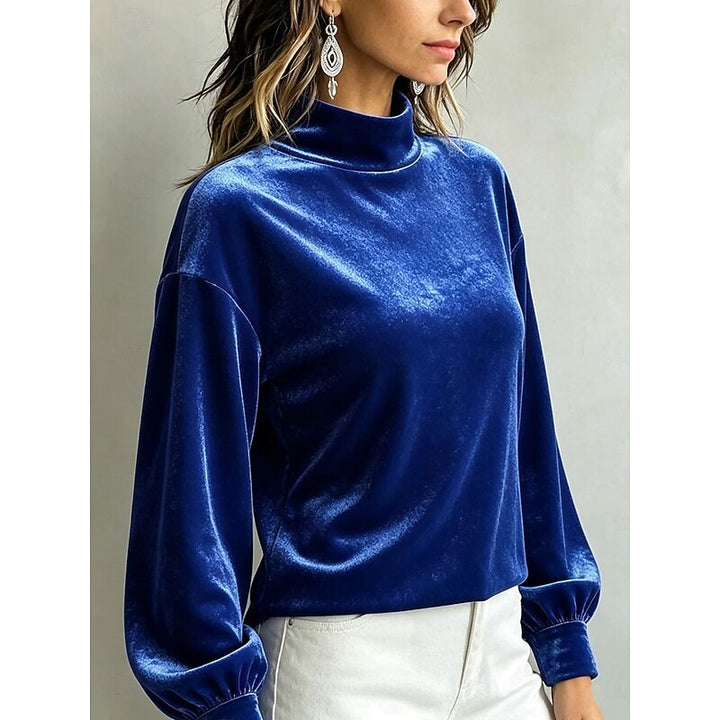 Belinda | Elegant Mock Neck Blouse