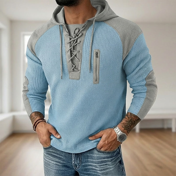 Rory | Lace-Up Textured Hoodie